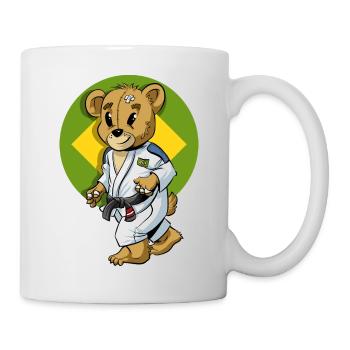 BJJ Brazilian Jiu-Jitsu mascot - Mug - white - Right