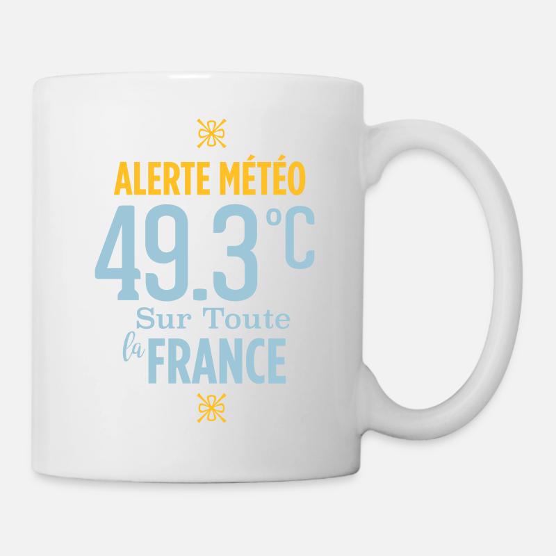 Alerte météo 49.3°C sur toute la France - Mug blanc - blanc