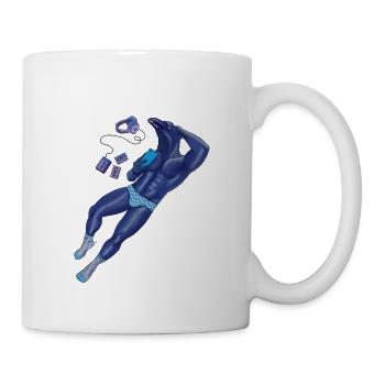 blaue Krähe - Tasse - Weiß - Rechts