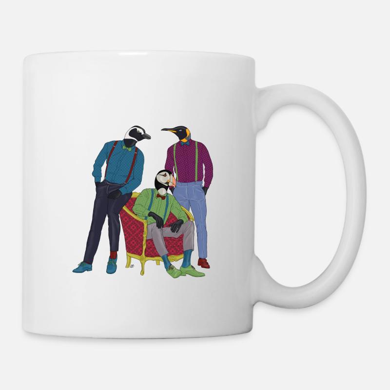 pingouins avec noeud papillon - Mug blanc - blanc