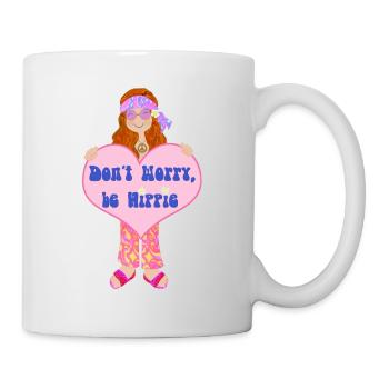 MÄDCHEN HIPPIE Din A1 - Tasse - Weiß - Rechts