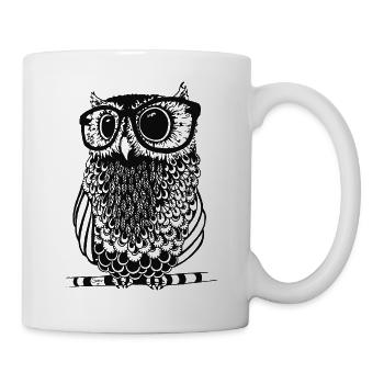 Chouette - Mug blanc - blanc - Droite