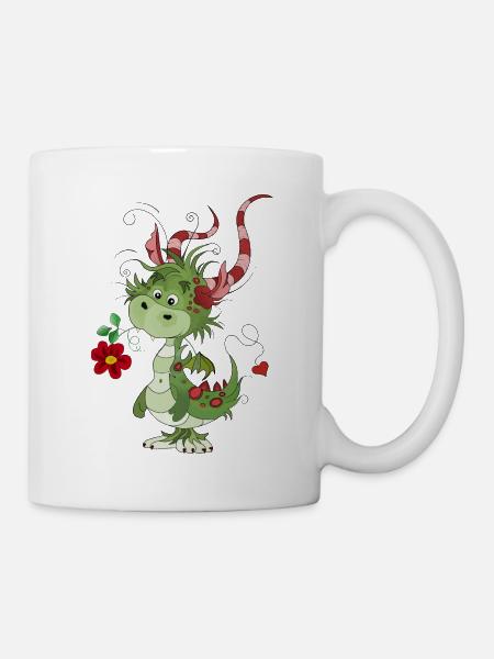 Dragon dragon dinosaure lézard reptile fantaisie - Mug blanc - blanc