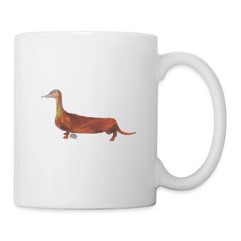 Dackelente Miss Duckl - Tasse - Weiß - Rechts