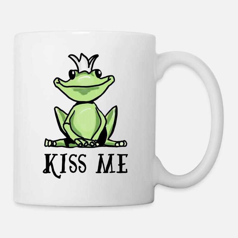 Embrasse-moi la grenouille - Mug blanc - blanc