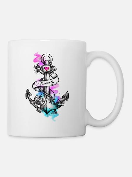 L’ancre s’appelle la famille - Mug blanc - blanc