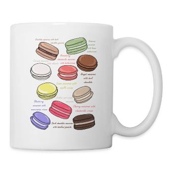 boulangerie de macarons sucrés - Mug blanc - blanc - Droite