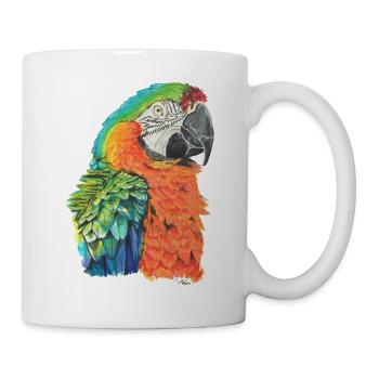 Papagei Ara macaw Paradiesvogel - Tasse - Weiß - Rechts