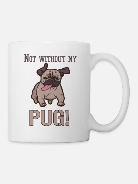 PUG Mops Geschenk - Tasse - Weiß