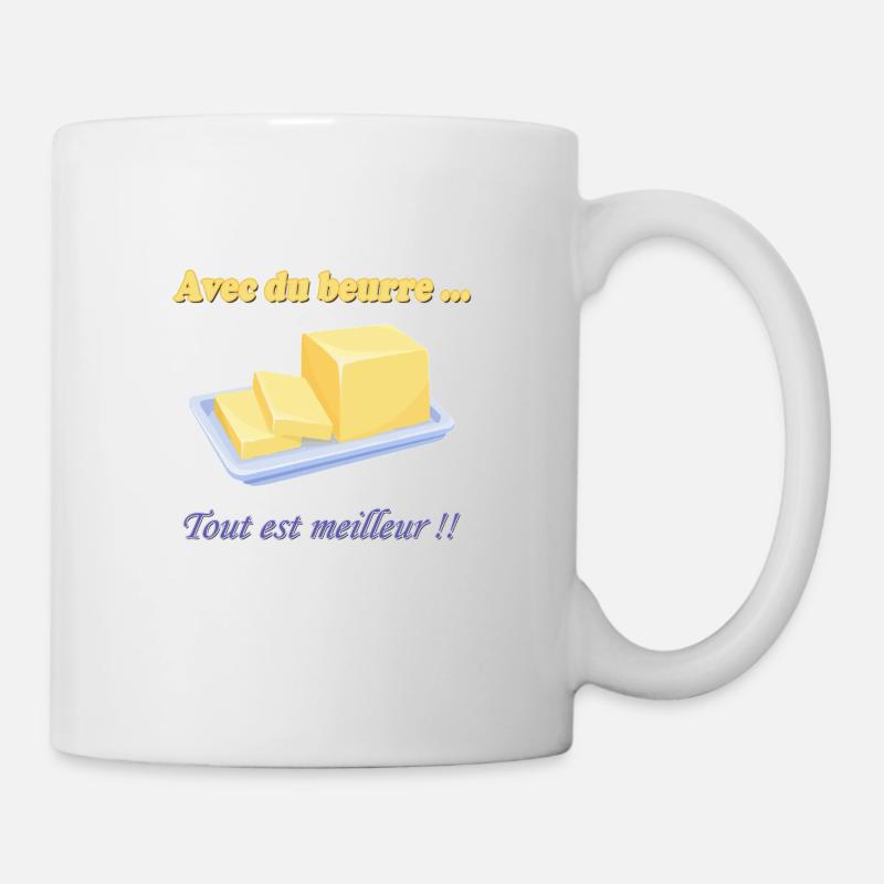 beurre - Mug blanc - blanc