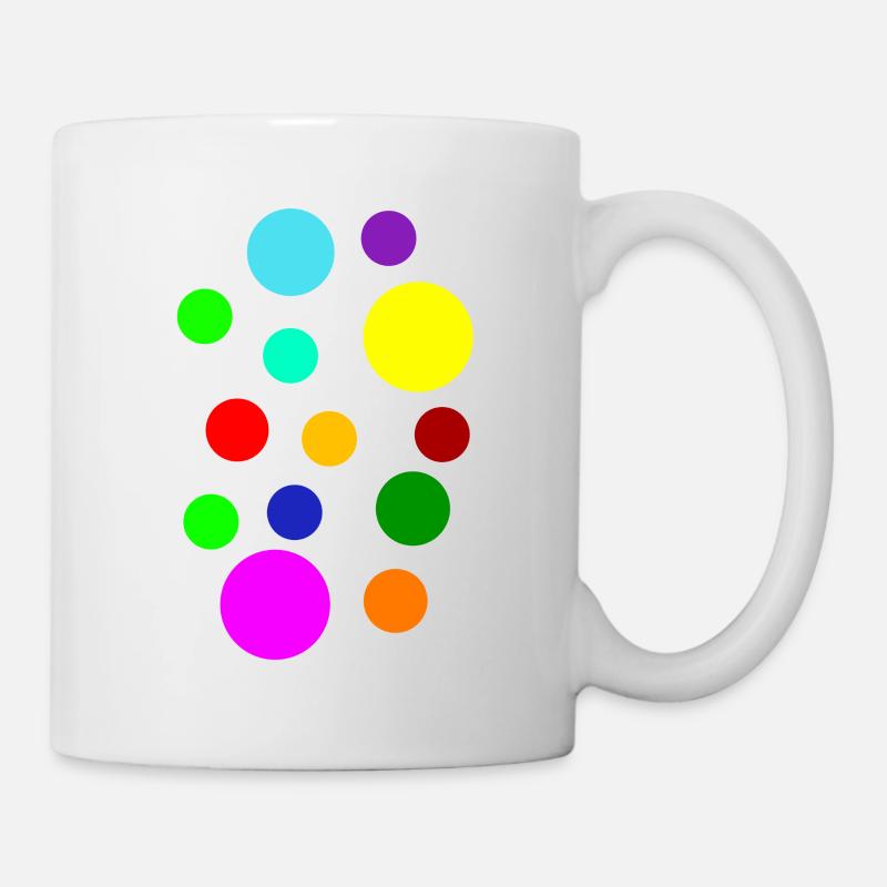 Points colorés - Mug blanc - blanc