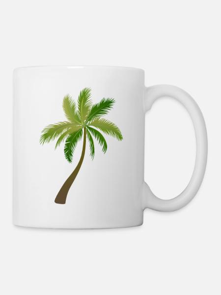 palmier arbre palmiers - Mug blanc - blanc
