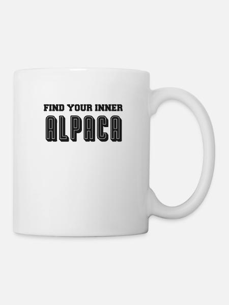 alpaca, alpaka, lama, geschenkidee, tier, geschenk - Tasse - Weiß