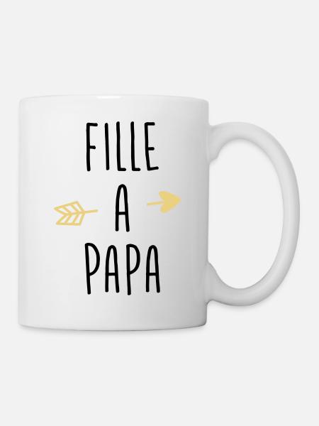 fille a papa - Mug blanc - blanc