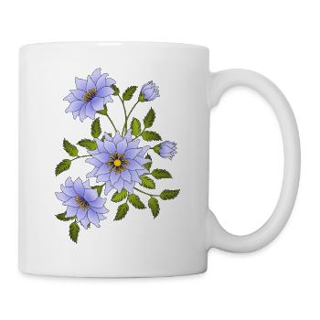 fleurs - Mug blanc - blanc - Droite