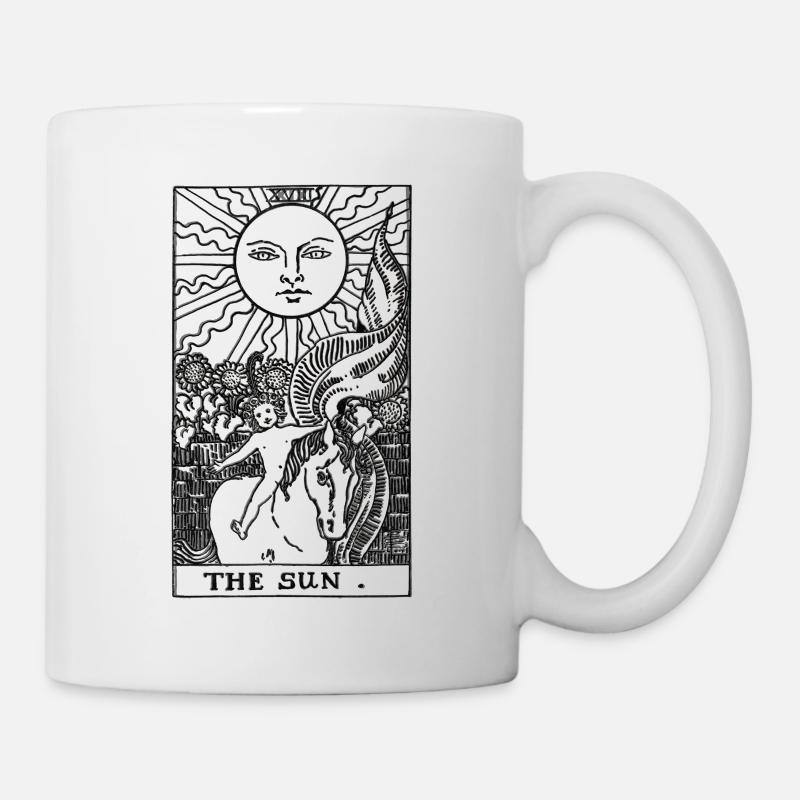 Sun Tarot Card Witch - Tasse - Weiß