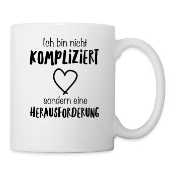 Ich bin nicht kompliziert! - Tasse - Weiß - Rechts