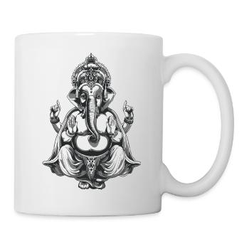 Ganesha deity Hindu - Mug - white - Right