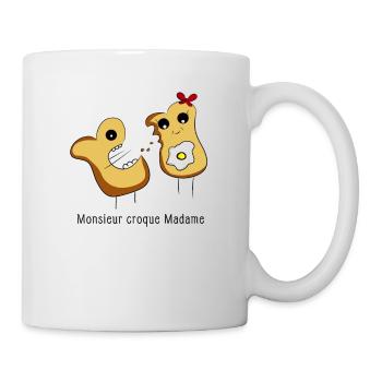 monsieur croque madame - Mug blanc - blanc - Droite