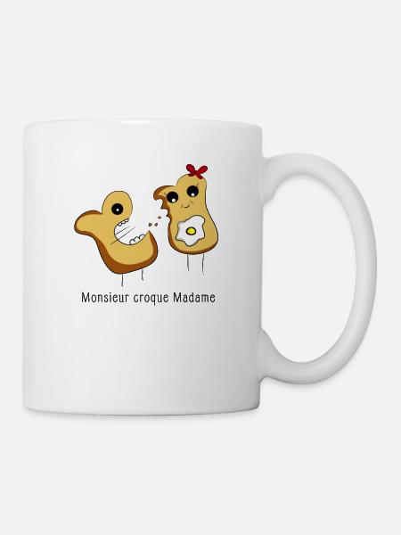 monsieur croque madame - Mug blanc - blanc