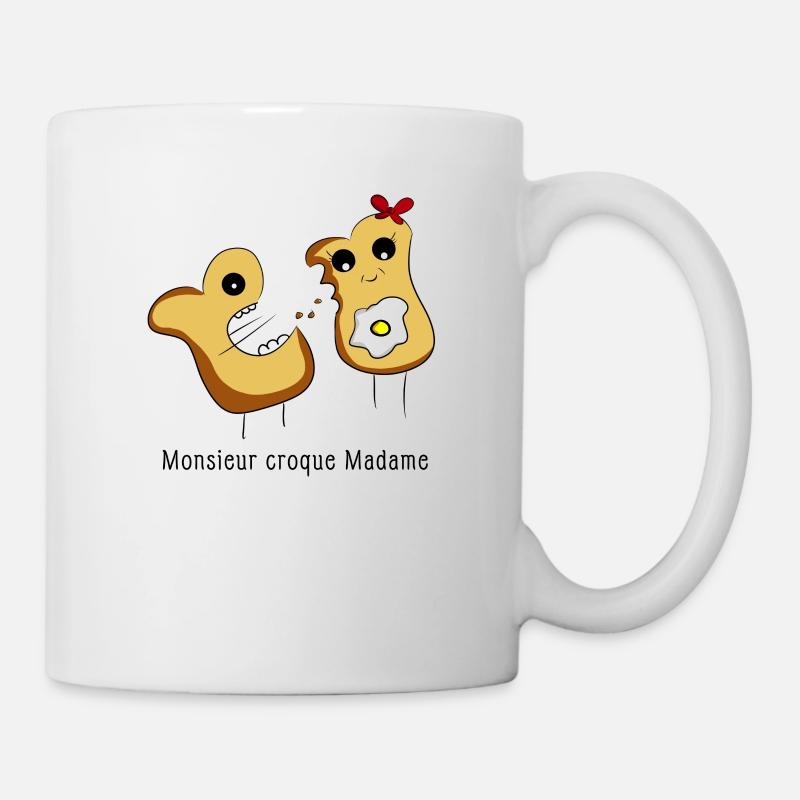 monsieur croque madame - Mug blanc - blanc