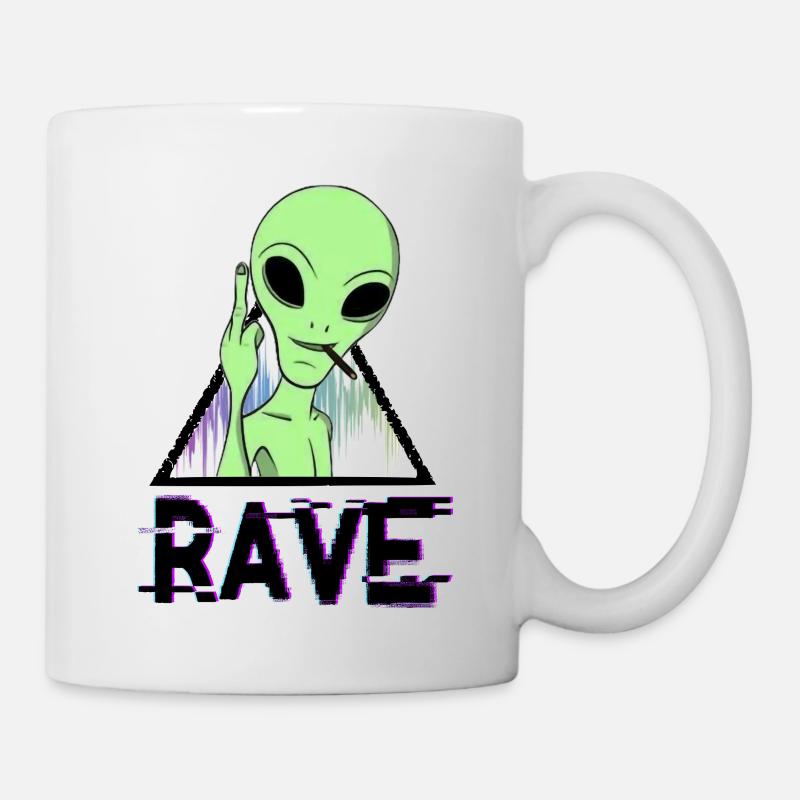 rave alien - Mug - white