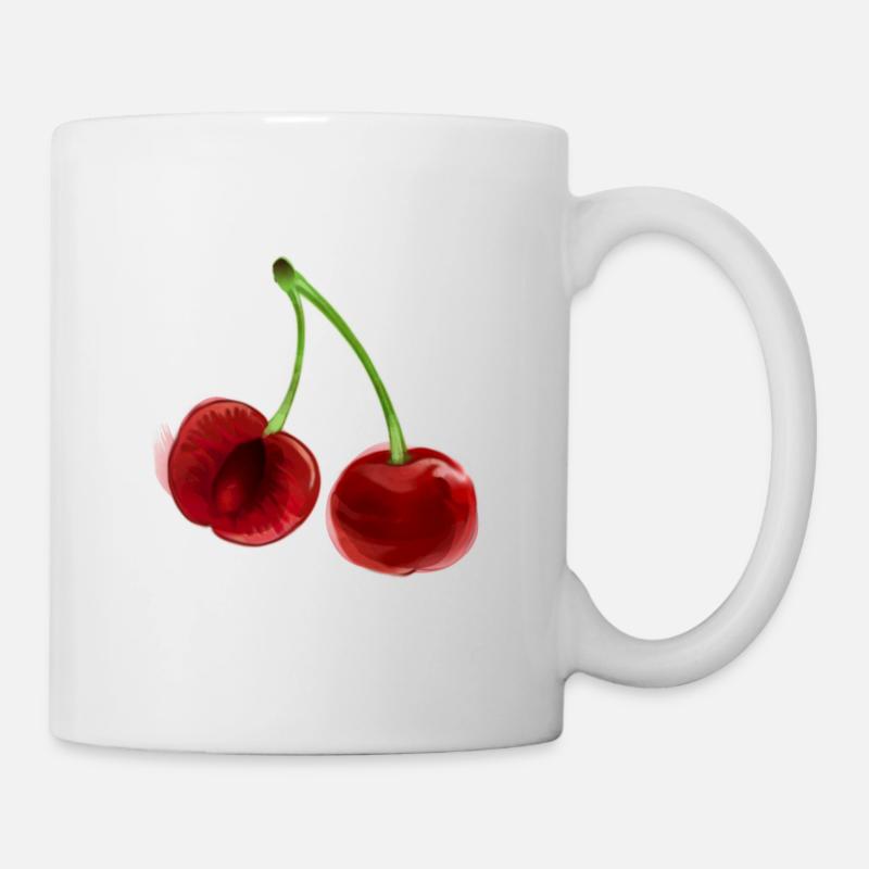 Cerises Paire de cerises - Mug blanc - blanc