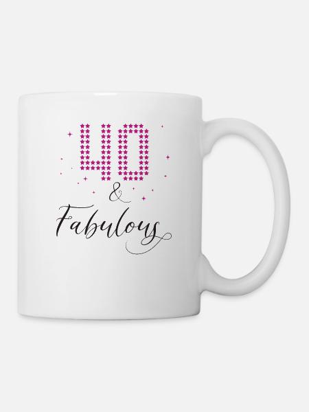 40 Fabulous 1980 40's 40th birthday woman - Mug - white
