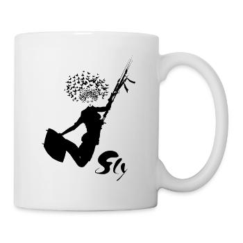 Fly kitesurfing - Tasse - Weiß - Rechts