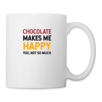 schokolade, geschenkidee, geschenk, schoko - Tasse - Weiß - Rechts