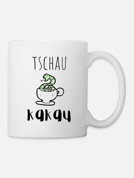 tschau kakau - ciao kakao - kakao spruch - Tasse - Weiß