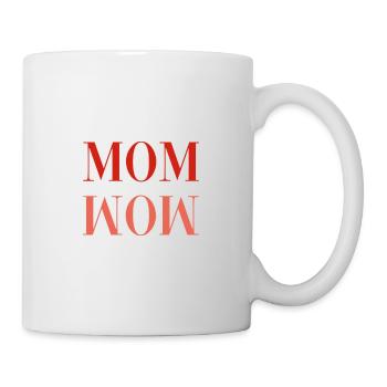 MOM WOW orange - Tasse - Weiß - Rechts