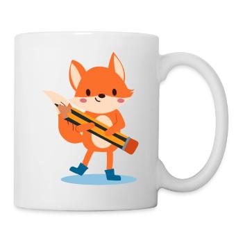 Scolaire Fuchs inscription à l'école primaire - Mug blanc - blanc - Droite