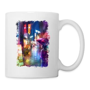 Tokio Gasse - modern Japan - Tasse - Weiß - Rechts
