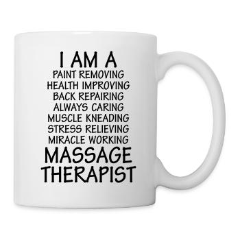 Massage Therapist Job - Tasse - Weiß - Rechts