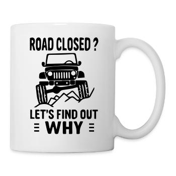 Découvrons pourquoi jeep 4x4 drôle - Mug blanc - blanc - Droite