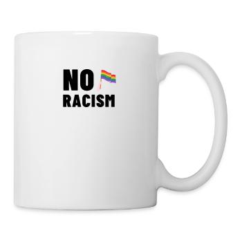Cadeau de démonstration de l'arc-en-ciel humain du racisme - Mug blanc - blanc - Droite
