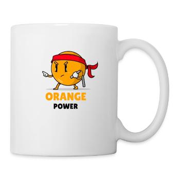 Karate Orange Orangen Power - Tasse - Weiß - Rechts