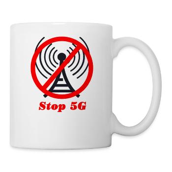 Arrêtez les radiations dangereuses 5G! - Mug blanc - blanc - Droite