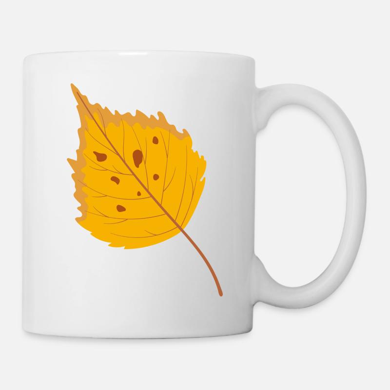 Birkenblatt - Tasse - Weiß