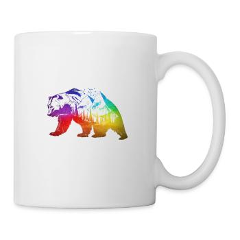 colorful nature bear - Mug - white - Right