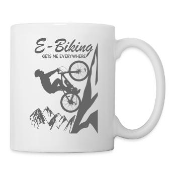 E-Bike E Bike E-Biking E Mountainbike - Tasse - Weiß - Rechts