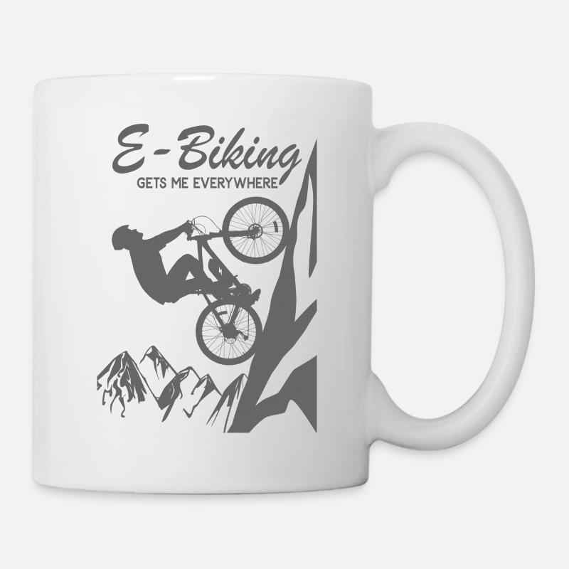 E-Bike E Bike E-Biking E Mountainbike - Mug - white