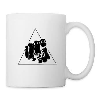 Doigt pointé - Mug blanc - blanc - Droite