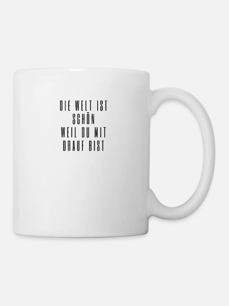 lustige Sprüche Glück - Tasse - Weiß