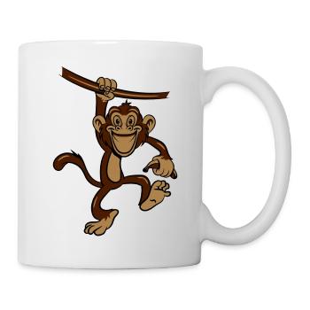 monkey liane banana - Mug - white - Right