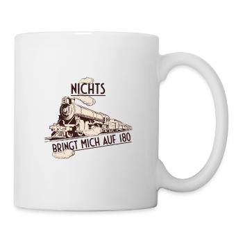 Dampflokomotive retro nichts bringt mich auf 180 - Tasse - Weiß - Rechts