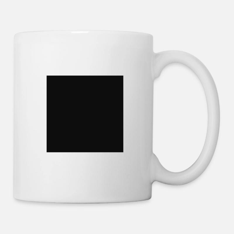 CARRE NOIR - Mug blanc - blanc