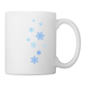 Étoiles de neige, flocons de neige - Mug blanc - blanc - Droite