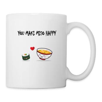 YOU MAKI MISO HAPPY, sushi et soupe, cadeau - Mug blanc - blanc - Droite